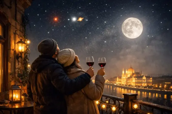 Február égi jelenségei 2026 – erkélyről csillagászat Budapesten, bolygóegyüttállások és Merkúr láthatósága februárban, Vénusz és Szaturnusz együttállása, Mars és Plejádok találkozása, hajnali bolygóegyüttállás, amatőr csillagászat február, mikor érdemes kilépni az erkélyre csillagokat nézni.