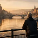 Utazási tippek 2026 – nyugodt európai város naplementében slow travel hangulattal