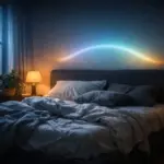 Alvás Világnapja 2026 - Egy nyugodtan alvó ember a holdfényes szobában.