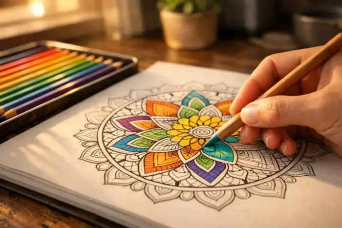 felnőtt színező hatása és kreatív stresszoldás