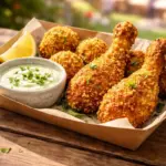 rántott ételek ropogós panírban street food tálcán